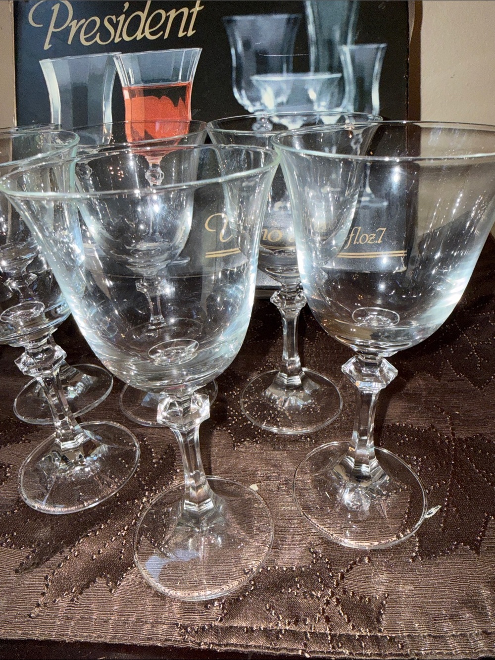 ☂️ (6)☂️ President ( I Vetri Di Fidenza) Vino Glasses